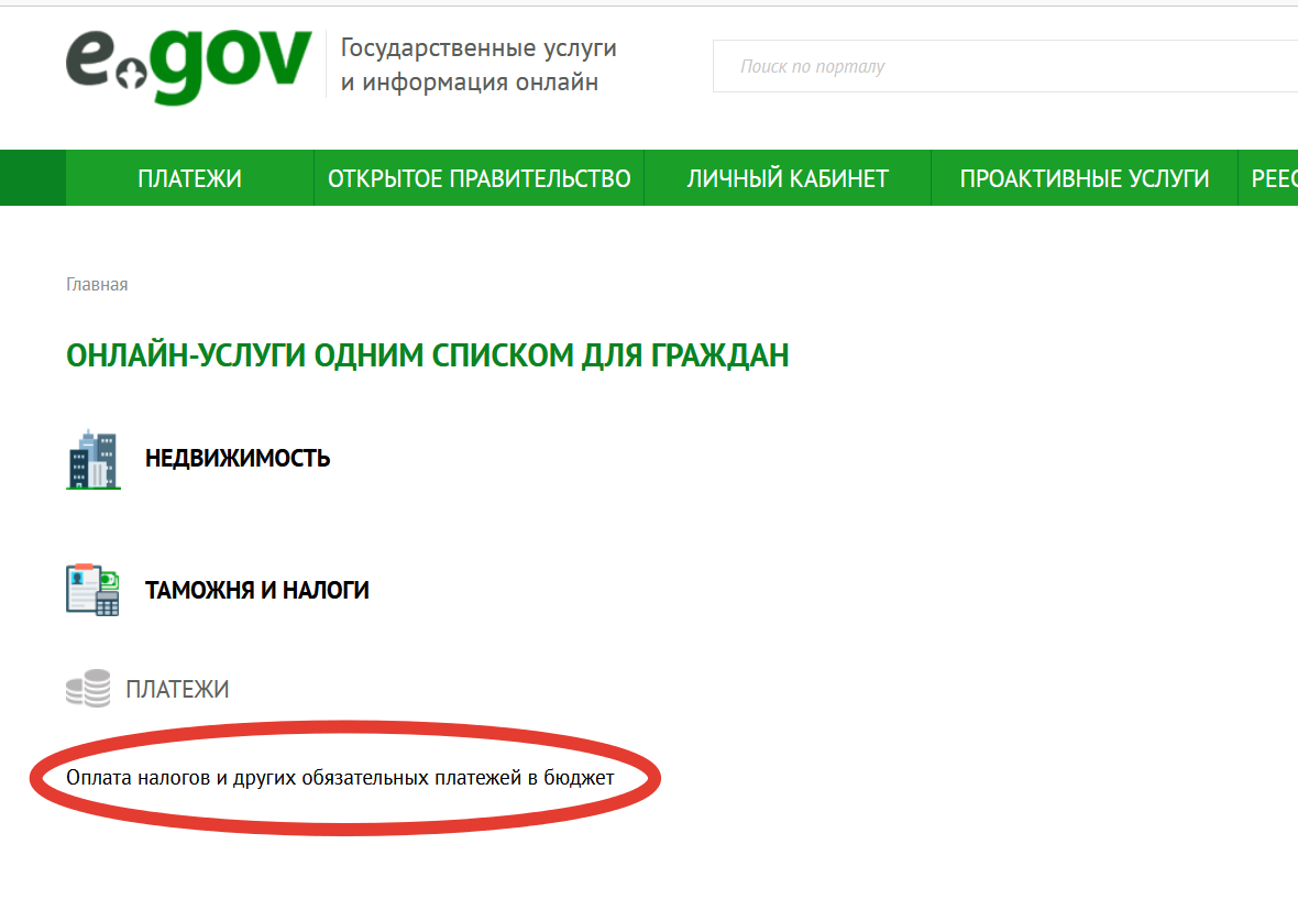 Оплата госпошлины на портале Электронного правительства